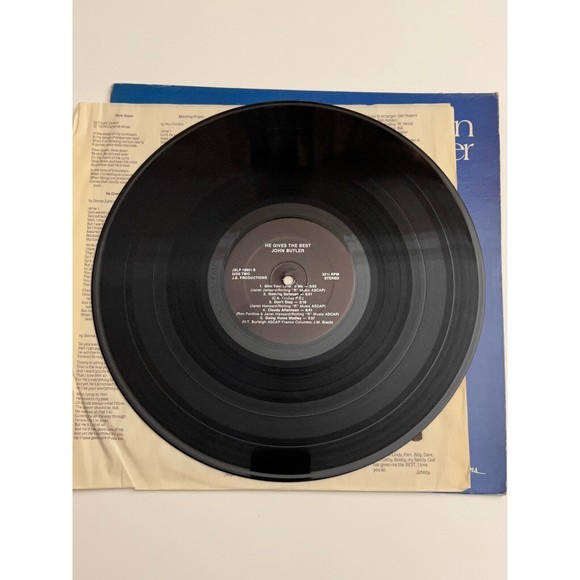 John Butler He Gives The Best LP JB Productions JBLP 19801 Orig Inner VG+ - Picture 7 of 9